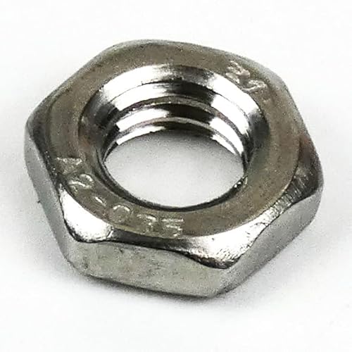 DAUMLINK® 25 Flache Muttern DIN 439 (Niedrige Sechskantmutter Form B mit Fase) Material Edelstahl V2A (25 Stück) (sim. 4035) als Mutter für enge Platzverhältnisse (M6) von DAUMLINK