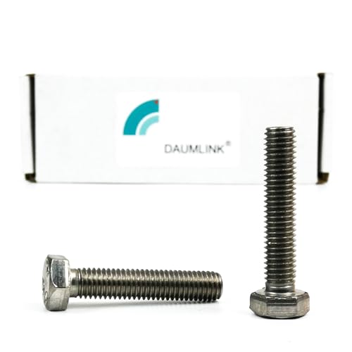 DAUMLINK® Sechskantschraube DIN 933, Material Edelstahl V2A (25 Stück) (DIN 933/ISO4017 sim. UNI 5739) eigenen sich für Deine Projekte zum Verbinden von Kunststoff-, Holz- und Metallteilen (M8X40) von DAUMLINK