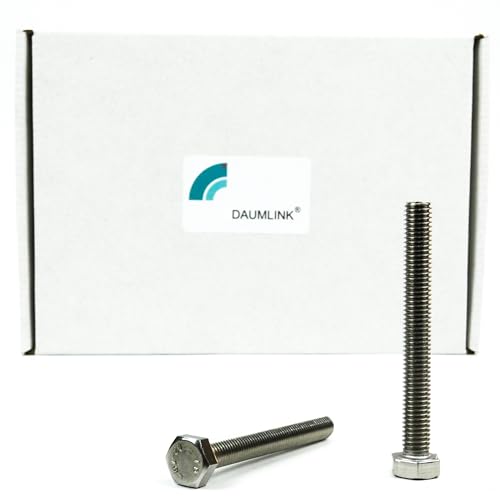 DAUMLINK® Sechskantschraube DIN 933, Material Edelstahl V2A (25 Stück) (DIN 933/ISO4017 sim. UNI 5739) eigenen sich für Deine Projekte zum Verbinden von Kunststoff-, Holz- und Metallteilen (M8X70) von DAUMLINK