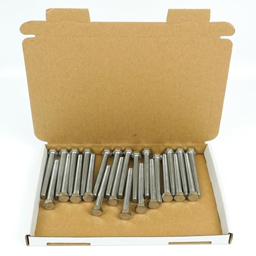 DAUMLINK® Sechskantschraube DIN 933, Material Edelstahl V2A (25 Stück) (DIN 933/ISO4017 sim. UNI 5739) eigenen sich für Deine Projekte zum Verbinden von Kunststoff-, Holz- und Metallteilen (M8X80) von DAUMLINK