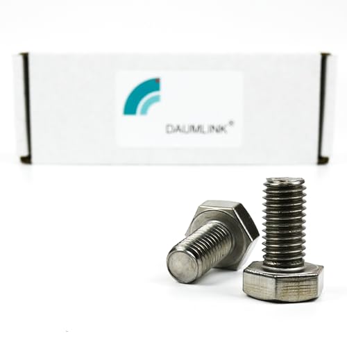 DAUMLINK® Sechskantschraube DIN 933, Material Edelstahl V2A (25 Stück) (DIN 933/ISO4017 sim. UNI 5739) eigenen sich für Deine Projekte zum Verbinden von Kunststoff-, Holz- und Metallteilen (M10X20) von DAUMLINK