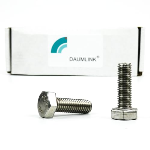 DAUMLINK® Sechskantschraube DIN 933, Material Edelstahl V2A (25 Stück) (DIN 933/ISO4017 sim. UNI 5739) eigenen sich für Deine Projekte zum Verbinden von Kunststoff-, Holz- und Metallteilen (M10X30) von DAUMLINK
