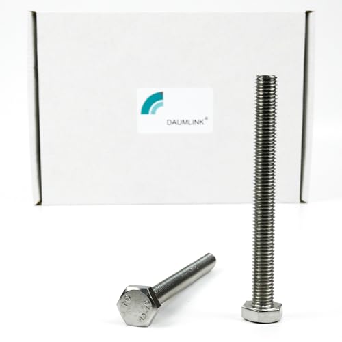 DAUMLINK® Sechskantschraube DIN 933, Material Edelstahl V2A (25 Stück) (DIN 933/ISO4017 sim. UNI 5739) eigenen sich für Deine Projekte zum Verbinden von Kunststoff-, Holz- und Metallteilen (M10X100) von DAUMLINK