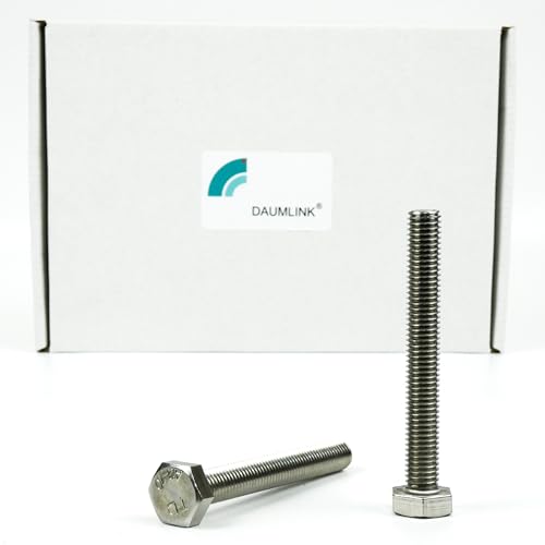 DAUMLINK® Sechskantschraube DIN 933, Material Edelstahl V2A (25 Stück) (DIN 933/ISO4017 sim. UNI 5739) eigenen sich für Deine Projekte zum Verbinden von Kunststoff-, Holz- und Metallteilen (M10X80) von DAUMLINK