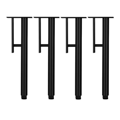 DAVBIR 4 Stück Möbelbeine, Tischbeine aus Metall, DIY-Möbelbeine für ESS- und Couchtisch, Computertisch, Werkbank, Besprechungstisch, Bank, Nachttische, Sofa (Color : Black, Size : 30cm/12 inches) von DAVBIR