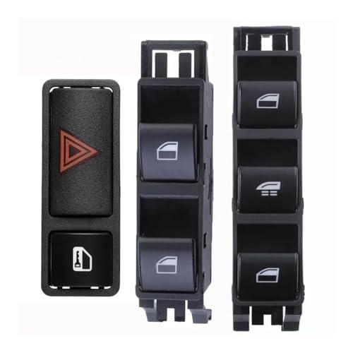 DAVBIR Autofenster-Kontrollschalter 61316902178 61316902183 61318368920 für BMW 3er-Serie E46 318Ci 325Ci 330Ci M3 Cabrio Cabrio Fensterheberschalter (Farbe: ein Set) von DAVBIR