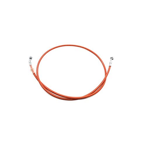 DAVBIR Bremsleitung Orange 800mm-2200mm Motorrad Hydraulischer Bremsschlauch DOT Ölleitung Geflochtenes Kabel 10mm Banjo (Color : Orange 1200mm) von DAVBIR