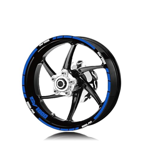 DAVBIR Wasserfeste Felgenaufkleber Für SU-KI SV1000 Sv 1000 Motorrad Rad Felgen Reflektierende Aufkleber Reifen Aufkleber Dekorative Zubehör Set (Color : A) von DAVBIR