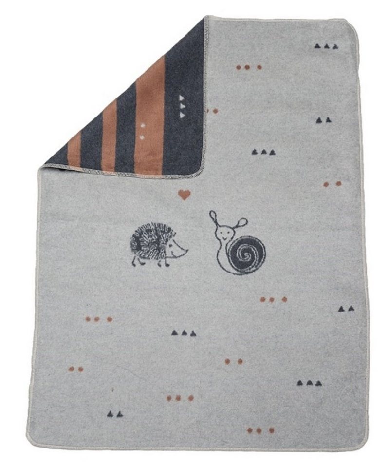 Babydecke Maja 'Igel & Schnecke' 75 x 100 cm, DAVID FUSSENEGGER von DAVID FUSSENEGGER