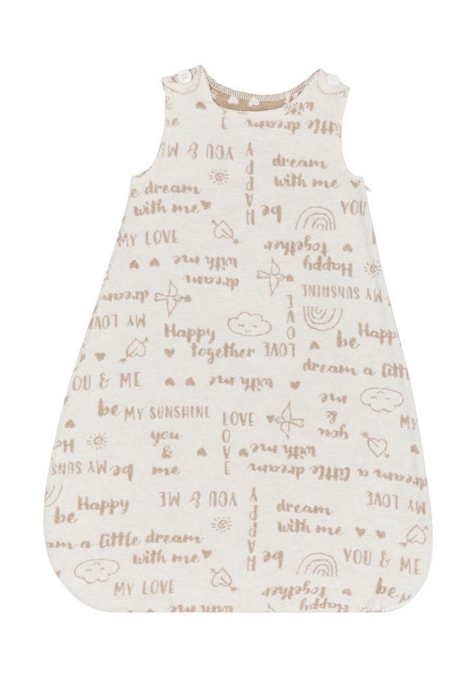 DAVID FUSSENEGGER Babyschlafsack Juwel 'sketchnotes' 70 cm - ca. bis 1 Jahr Natur von DAVID FUSSENEGGER