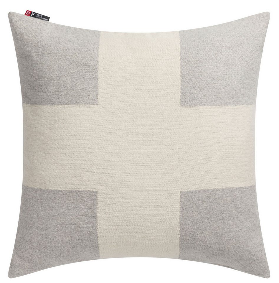 DAVID FUSSENEGGER Kissenhülle 'Kreuz' 50 x 50 cm Filz- Hellgrau von DAVID FUSSENEGGER