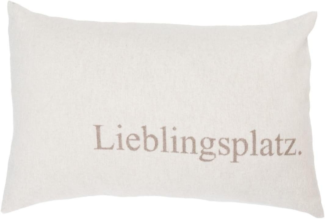 DAVID FUSSENEGGER Kissenhülle Lieblingsplatz beige natur 40 x 60 cm von DAVID FUSSENEGGER