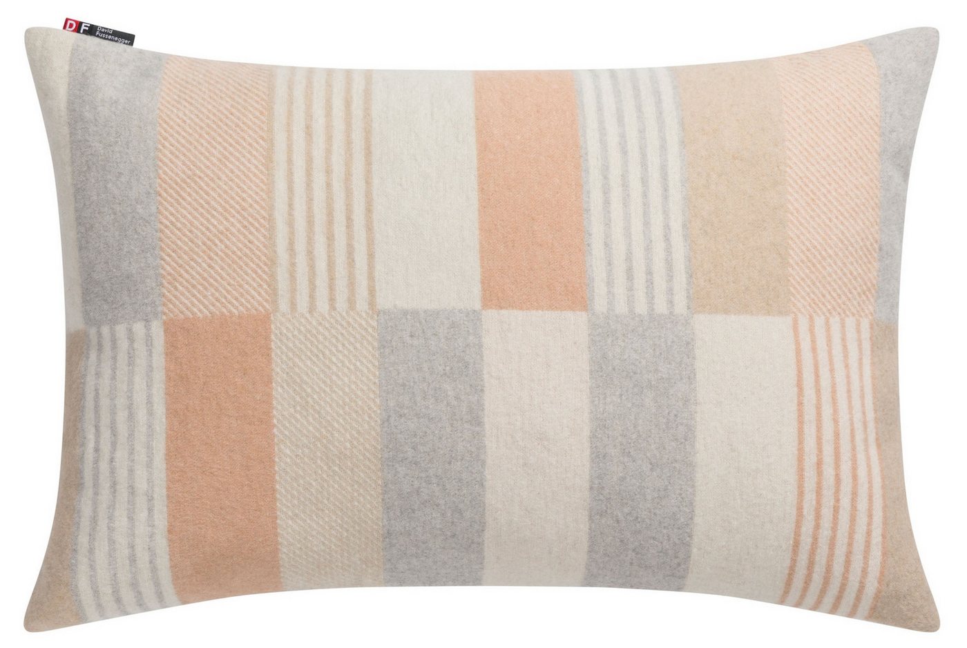DAVID FUSSENEGGER Kissenhülle Silvretta 'Kästchen/Streifen' 40 x 60 cm von DAVID FUSSENEGGER