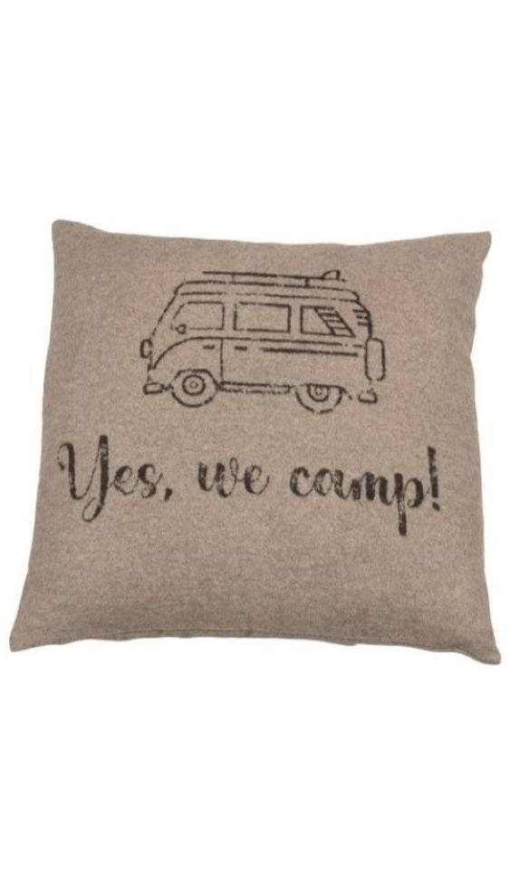 DAVID FUSSENEGGER Kissenhülle Silvretta 'Yes, we camp' 50 x 50 cm DAVID FUSSENEGGER Kissenhülle Silvretta 'Yes, we camp' 50 x 50 cm von DAVID FUSSENEGGER
