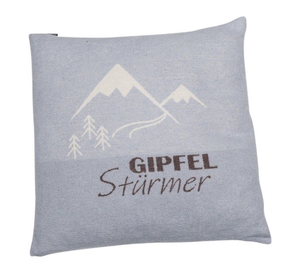 DAVID FUSSENEGGER Kissenhüllen Silvretta 'Gipfelstürmer' 50 x 50 cm von DAVID FUSSENEGGER