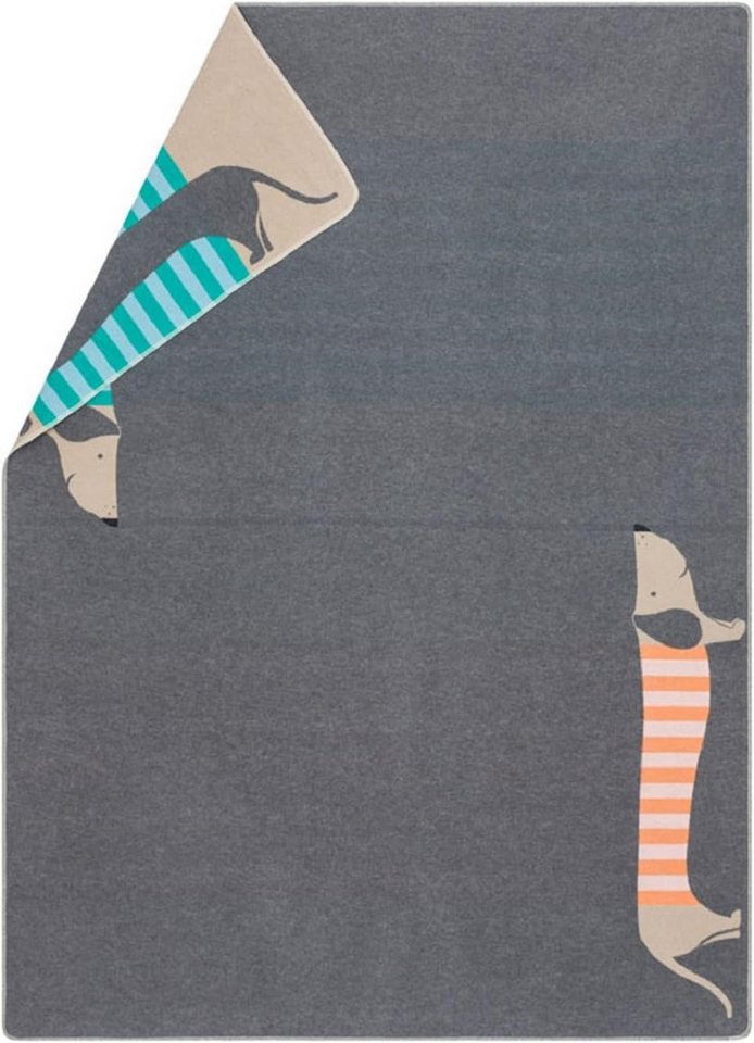 Kinderdecke Decke Hunde Dackel 140 x 200 cm, DAVID FUSSENEGGER von DAVID FUSSENEGGER