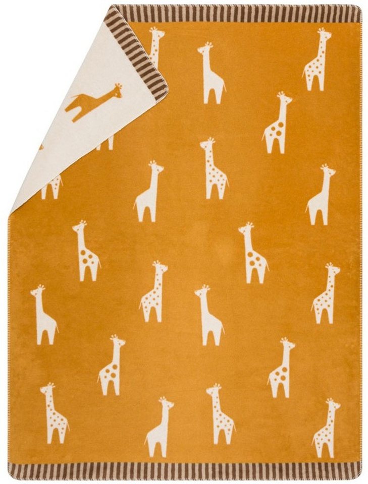 Kinderdecke Mila 'Giraffen' 150 x 200 cm Gold - Gelb, DAVID FUSSENEGGER von DAVID FUSSENEGGER