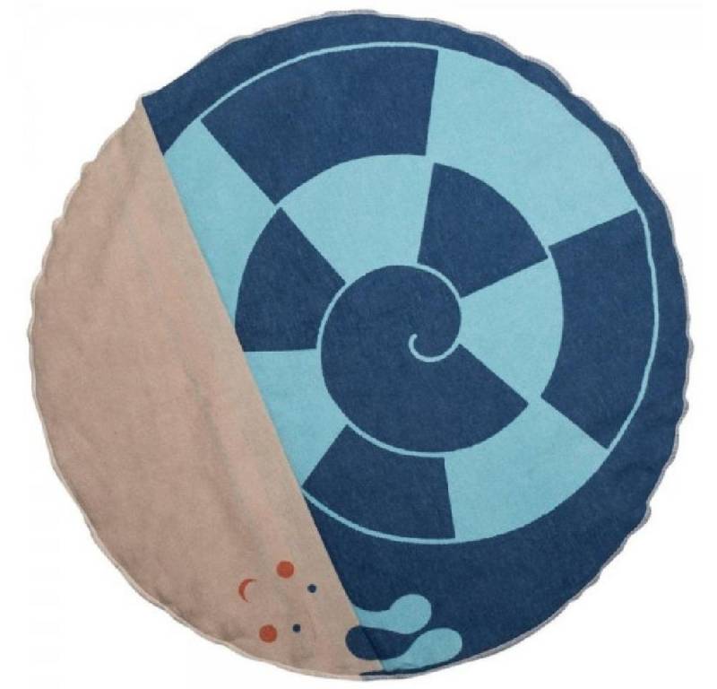 Kinderdecke gefütterte Krabbeldecke Juwel Schnecke Samtblau (120cm), DAVID FUSSENEGGER von DAVID FUSSENEGGER