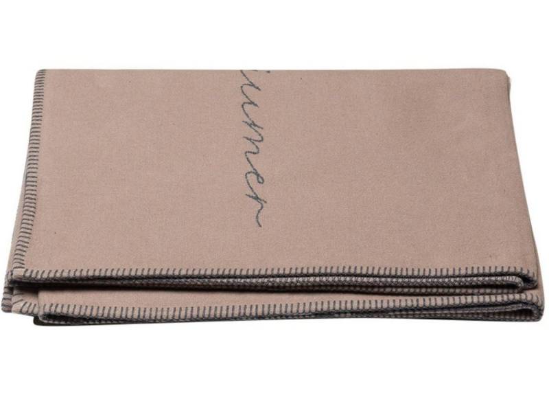 Wohndecke, DAVID FUSSENEGGER, JADE 100% Baumwolldecke “flächig” (GOTS), natur und grau von DAVID FUSSENEGGER