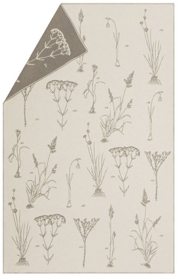 Wohndecke Bett Divan Überwurf Nova 'Herbarium' 145 x 220 cm Rohweiß, DAVID FUSSENEGGER Wohndecke Bett Divan Überwurf Nova 'Herbarium' 145 x 220 cm Rohweiß, DAVID FUSSENEGGER von DAVID FUSSENEGGER