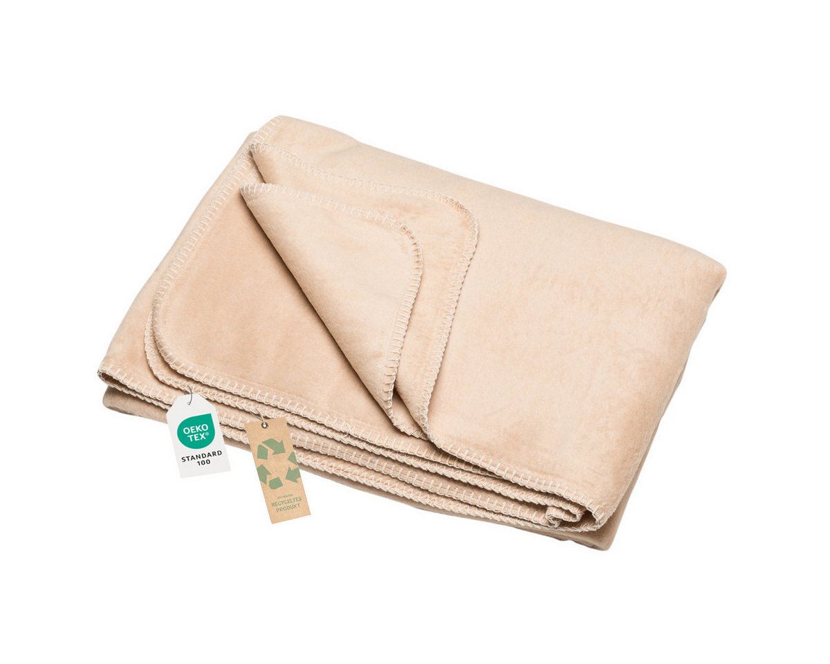 Wohndecke Fussenegger kuschelige Wohndecke Prato zement Schlafdecke 150x200, DAVID FUSSENEGGER, Nachhaltige Kuscheldecke aus 50% recycelter Baumwolle von DAVID FUSSENEGGER
