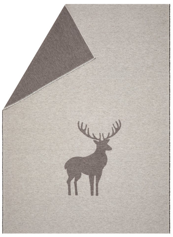 Wohndecke Luca 'Hirsch Struktur' 140 x 200 cm, DAVID FUSSENEGGER von DAVID FUSSENEGGER