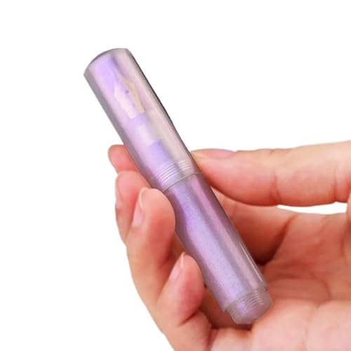 DAVNO Farbiger, durchscheinender Perlenstift, Erwachsene, Studenten, tägliches Schreiben, Üben, Mini-Reisehandtaschen-Tintenstift (Perlviolett, 0,5 mm) von DAVNO