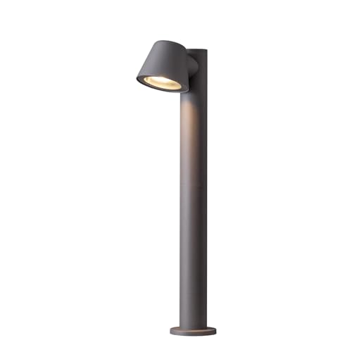 DAWALIGHT Pollerleuchte GU10 5W 3000K LED Wegeleuchten Aussen IP44 Wasserdicht Stehlampe Außen für Garten Draußen, Aluminium, Anthrazit von DAWALIGHT