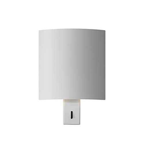 DAWALIGHT Wandleuchte Innen mit Schalter Wandlampe Warmweiß 6W 3000K LED Wandbeleuchtung Chinesischer Fliesenstil Treppenhaus Lampe für Wohnzimmer Korridor Schlafzimmer Flur, Aluminium, Grau von DAWALIGHT