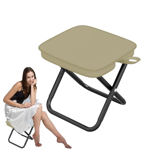 DAWCBVJQ 11,22x10,43x9cm Klapphocker Camping Hocker Faltbar Klapphocker Tragbar Campinghocker Ultraleicht Reisehocker Mit Lehne Stabiler Falthocker Zum Angeln Camp Reisen Wandern Beach Garden von DAWCBVJQ