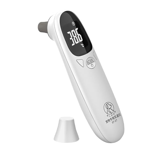 DAWCBVJQ 12,8 X 3,9 Cm Tierthermometer Für Katzen Tier Fieberthermometer Katze Ohrthermometer Für Hunde Infrarot Thermometer Für Tiere Veterinärthermomete Veterinär Digital-thermometer Extra Schnell von DAWCBVJQ