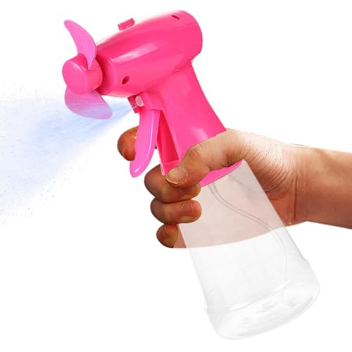 DAWCBVJQ 22X​​8X10 Cm Wassernebel-sprühventilator Ventilator Mit Sprühflasche Tragbarer Nebelventilator Handventilator Mit Wassernebel Ventilator Mit Wassersprühnebel Lüfter Für Grillen Camping von DAWCBVJQ