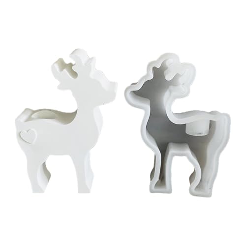 DAWCBVJQ Elch-Kerzenständer-Form, Weihnachts-Hirsch-Harzform | Weihnachten Silikonformen Rentier dekorative Silikongussform | Rentier-dekorative Silikongussform für Aromatherapiekerzen, DAWCBVJQ Elch-Kerzenständer-Form, Weihnachts-Hirsch-Harzform | Weihnachten Silikonformen Rentier dekorative Silikongussform | Rentier-dekorative Silikongussform für Aromatherapiekerzen, von DAWCBVJQ