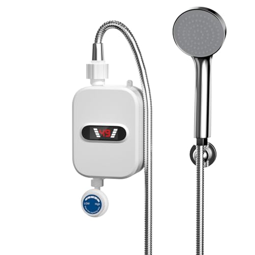 DAWCBVJQ Elektrisch Warmwasserbereiter, 3.5KW 220V, Durchlauferhitzer Dusche Mit Düse Schlauch, LED-Digitalanzeige, Für Wasser In Der Küche, Tägliches Waschen Und Heißes Wasser Zum Baden DAWCBVJQ Elektrisch Warmwasserbereiter, 3.5KW 220V, Durchlauferhitzer Dusche Mit Düse Schlauch, LED-Digitalanzeige, Für Wasser In Der Küche, Tägliches Waschen Und Heißes Wasser Zum Baden von DAWCBVJQ