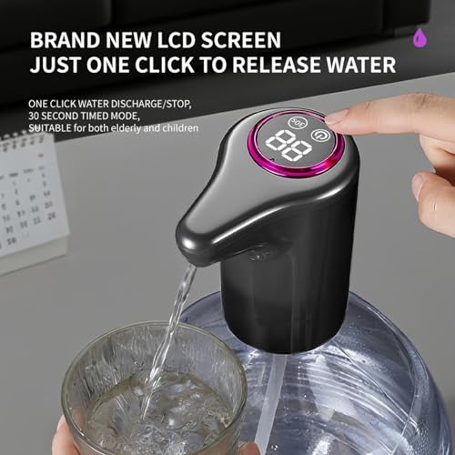 DAWCBVJQ Elektrische Wasserpumpe,USB-Aufladbarer Flaschenspender - Getränkepumpe mit LCD Display für Kommerziell Reise Zuhause Wohnheim Picknick Outdoor Wandern Camping DAWCBVJQ Elektrische Wasserpumpe,USB-Aufladbarer Flaschenspender - Getränkepumpe mit LCD Display für Kommerziell Reise Zuhause Wohnheim Picknick Outdoor Wandern Camping von DAWCBVJQ