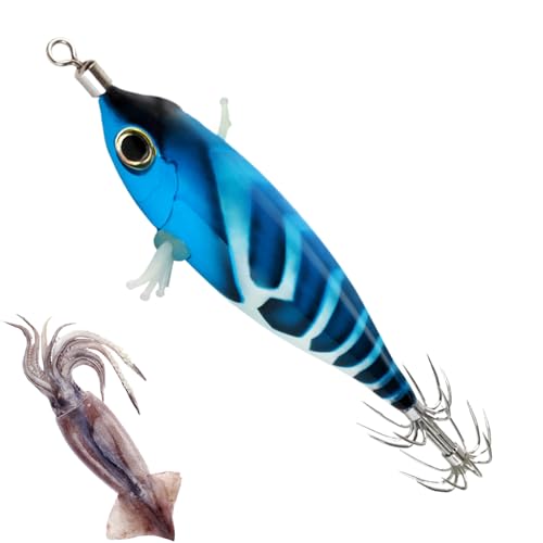 DAWCBVJQ Fishing Squid Köder, Leuchtköder für Tintenfisch und Oktopus, Schwimmköder Imitation Realist. fluoreszierender Angelköder für Enthusiasten Anfänger von DAWCBVJQ