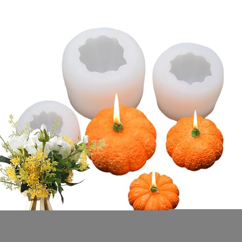 DAWCBVJQ Halloween Kürbisform - Kürbis Seifenform - Halloween-Kerzenform, Kürbis-Seifenbarform, Silikonformen Harz, Formen Silikonformen für Heimdekoration, DIY-Kunst von DAWCBVJQ