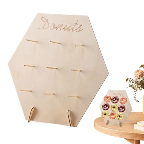 DAWCBVJQ Holz Donut Ständer - 9-Fach Halterung aus Holz | Donut Display für Tischdekoration Buffet Café Party,Hochzeit Buffet Tafel DAWCBVJQ Holz Donut Ständer - 9-Fach Halterung aus Holz | Donut Display für Tischdekoration Buffet Café Party,Hochzeit Buffet Tafel von DAWCBVJQ