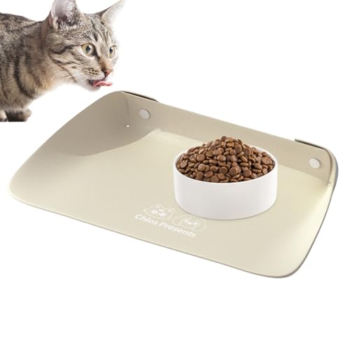 DAWCBVJQ Hundefuttermatte,Fressplatzmatte Für Welpen - Halb Umrandeter Rutschfester Fressplatz Küche Flur 60x50cm von DAWCBVJQ