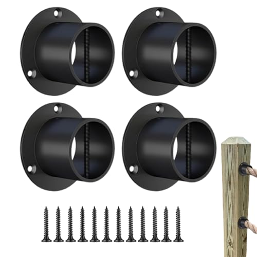 DAWCBVJQ Seilendkappen,Seilkappen Schienenabdeckkappe 4 Stück | Schwarze Metallstützen zur Sicherung bei schweren Lasten mit rostfreiem Design für Zaun Treppe Terrasse Außenbereich und Gartenbereich DAWCBVJQ Seilendkappen,Seilkappen Schienenabdeckkappe 4 Stück | Schwarze Metallstützen zur Sicherung bei schweren Lasten mit rostfreiem Design für Zaun Treppe Terrasse Außenbereich und Gartenbereich von DAWCBVJQ