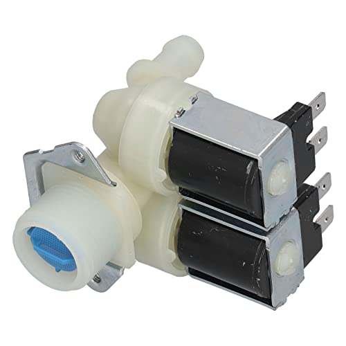 Wassereinlassventil, AC220V-240V Wassereinlass-Magnetventil Doppelkopf PP + Aluminiumlegierung für automatische Waschmaschinen für Trommelwaschmaschinen Wassereinlassventil, AC220V-240V Wassereinlass-Magnetventil Doppelkopf PP + Aluminiumlegierung für automatische Waschmaschinen für Trommelwaschmaschinen von DAWH