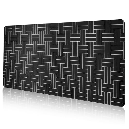 DAWNTREES Gaming Mauspad Schwarz,900x400mm-XXL Große schreibtischunterlage, rutschfeste Basis und hohe Dichte genähte Kanten, Mauspad für PC,Schreibtisch Pad Protector Geeignet für Zuhause und Büro von DAWNTREES