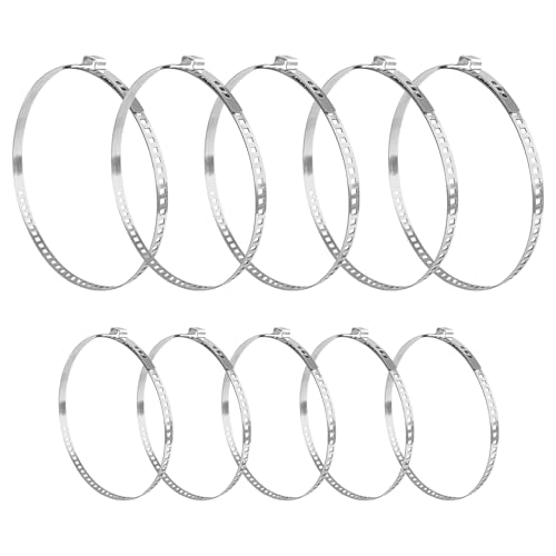 10 Stück Achsmanschetten Schellen, Edelstahl CV Schlauchschellen Set Einstellbare Rohrschellen5 Stück Große und 5 Stück Kleine Axle CV Joint-Boot-Klemmen für fixieren Abluftschlauch von DAWRIS