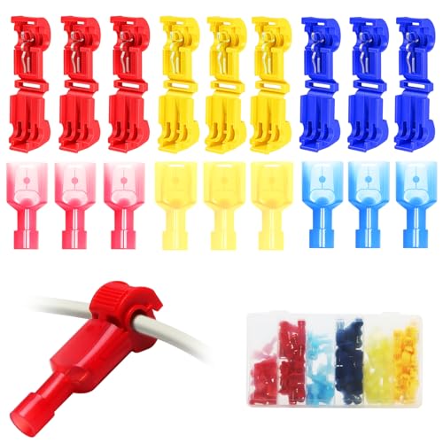 120 Stück T-Abzweigverbinder mit Flachsteckern, 60 T Tap Kabelverbinder+ 60 Flachstecker, Stromdiebe Abzweigverbinder 12V Schnellinstallation für Auto, Haushalt & LED-Projekte 120 Stück T-Abzweigverbinder mit Flachsteckern, 60 T Tap Kabelverbinder+ 60 Flachstecker, Stromdiebe Abzweigverbinder 12V Schnellinstallation für Auto, Haushalt & LED-Projekte von DAWRIS