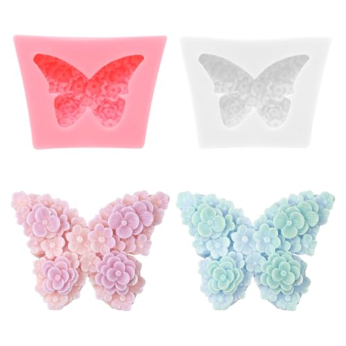 2 Stück Silikonform Schmetterling,silikonformen gießformen schmetterling,für Schokoladenformen und Fondantformen zum Backen verwendet werden,Kerzenherstellung Handwerk Ornamente 2 Stück Silikonform Schmetterling,silikonformen gießformen schmetterling,für Schokoladenformen und Fondantformen zum Backen verwendet werden,Kerzenherstellung Handwerk Ornamente von DAWRIS