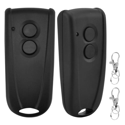 DAWRIS 433,92 MHz Garagentoröffner 2er-Pack Schwarz Fernbedienung für Hörmann Ecostar RSC2, RSE2 von DAWRIS