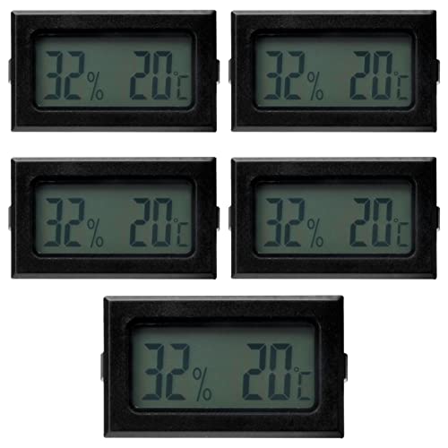 5 x Mini Thermometer & Hygrometer innen digital luftfeuchtigkeitsmesser Thermometer Innen Mini LCD Digital Thermometer Hygrometer Gauge von DAWRIS