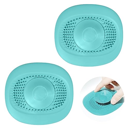 Abflussstopfen Silikon 2 Pcs Waschbeckenstöpsel Badewannenstöpsel Abflusssieb Stöpsel für Spülbecken Waschbecken Spüle Verschluss Sieb Haarsieb für Dusche Badewanne Küchenspüle, Grün von DAWRIS