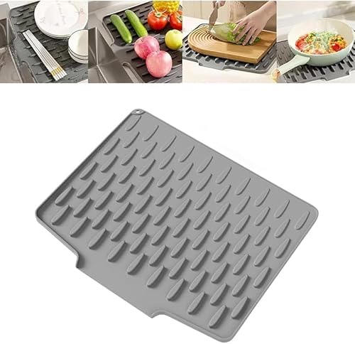 DAWRIS Abtropfmatte, Silikon-Abtropfmatte für Spüle, Abtropfbrett-Matten, Abtropfgestell-Matte für Küchenarbeitsplatten von DAWRIS