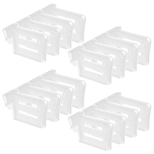 DAWRIS Kühlschrank Organizer 16pcs Set, Küche Aufbewahrungsbox Organisation Verstellbarer Schubladeneinsatz Ausziehbare Schubladen Regaleinsatz im Küchenschrank für Küche, Kühlschrank,Schränke von DAWRIS